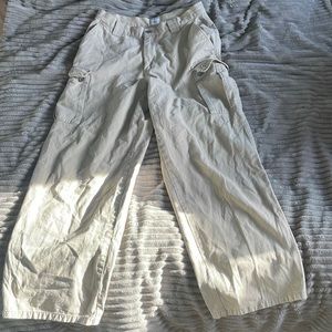 White Calvin Klein cargo pants